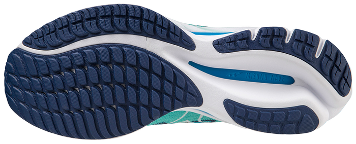 Mizuno Men's Men's Wave Rider 27 SSW - Atlantis/White/Blue Depths
