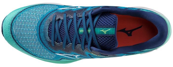 Mizuno Men's Men's Wave Rider 27 SSW - Atlantis/White/Blue Depths