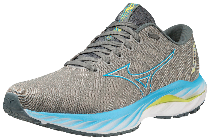 Mizuno Men's Wave Inspire 19 - Ultimate Gray/Jet Blue/Bolt 2 (Neon)