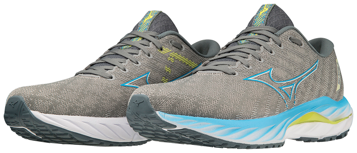 Mizuno Men's Wave Inspire 19 - Ultimate Gray/Jet Blue/Bolt 2 (Neon)