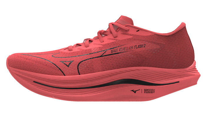 Mizuno Men's Wave Rebellion Flash 2 - Dubarry/Black/Cranberry