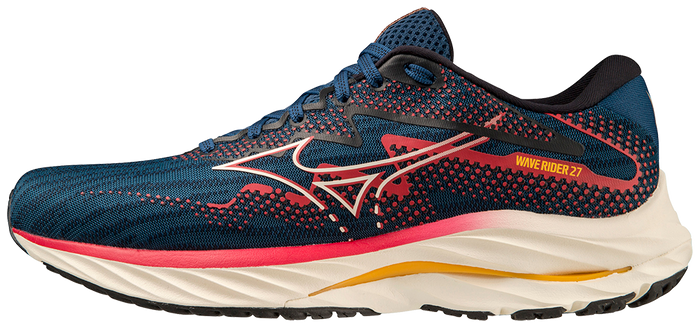 Mizuno Men's Wave Rider 27 - Blue Opal/Papyrus/Ski Patrol