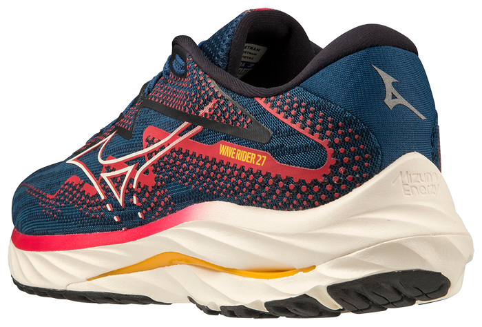 Mizuno Men's Wave Rider 27 - Blue Opal/Papyrus/Ski Patrol