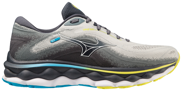 Mizuno Men's Wave Sky 7 - Pearl Blue/White/Bolt 2 (Neon)