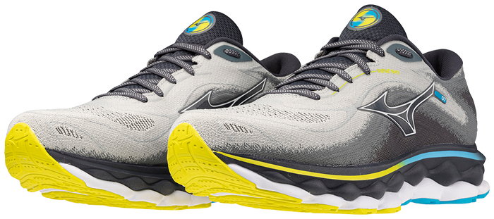 Mizuno Men's Wave Sky 7 - Pearl Blue/White/Bolt 2 (Neon)