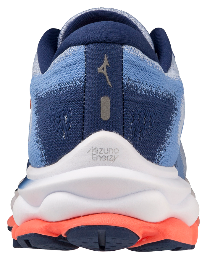 Mizuno Women's Wave Sky 7 - Blue Henon/Silver/Neon Flame