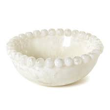 Modern Pop White Beaded Rim Bowl