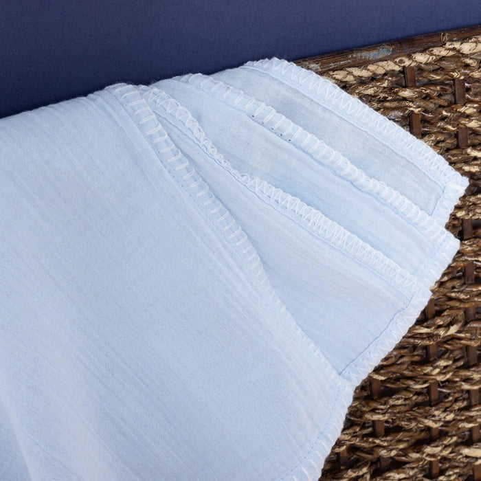 Mollia Unisex Muslin Blanket - Blue Blue - ebebek