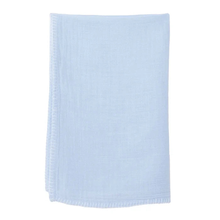 Mollia Unisex Muslin Blanket - Blue Blue - ebebek