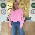 Monica Crewneck Bubble Hem Sweatshirt
