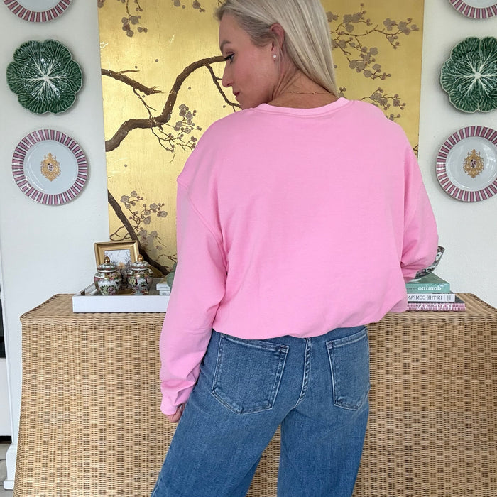Monica Crewneck Bubble Hem Sweatshirt