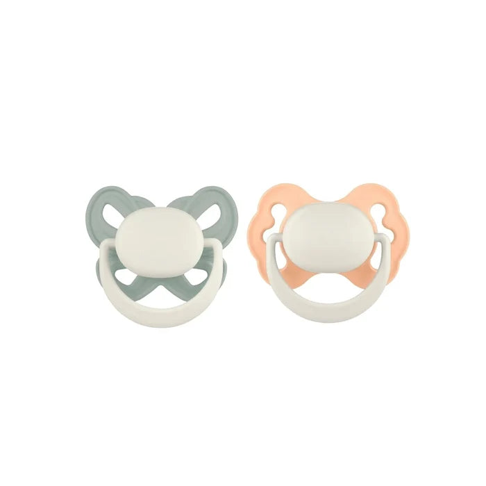 Mooma Clown & Butterfly Soothers 0 - 6 months Pack of 2 - Light Orange & River Green - ebebek - Christmas
