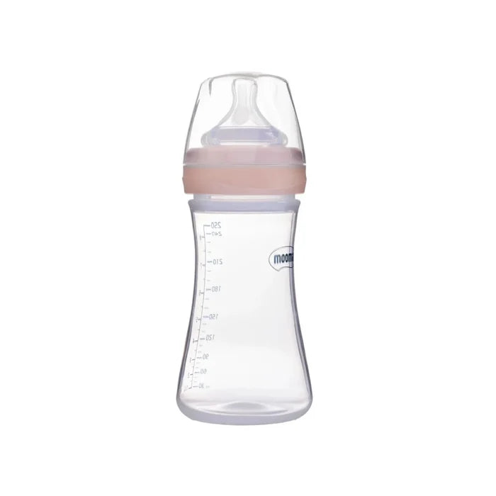 Mooma Kindy Bottle Medium Flow 6 - 18 months 250ml - Old Rose - ebebek