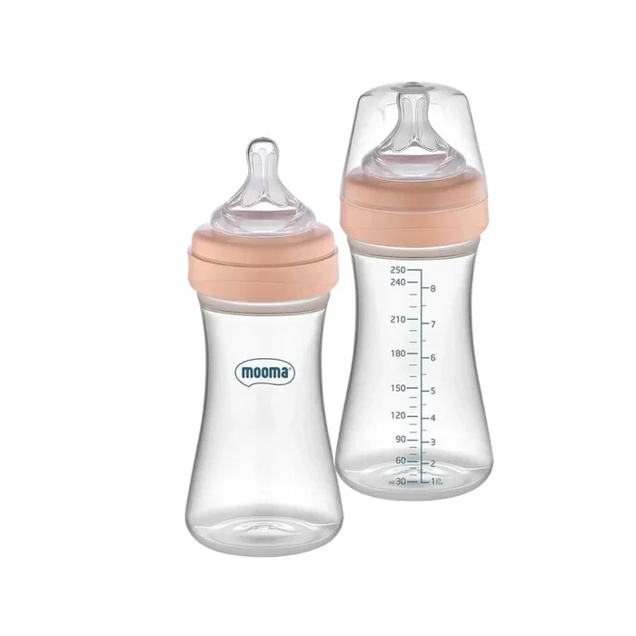 Mooma Kindy Bottle Medium Flow 6 - 18 months 250ml - Old Rose - ebebek