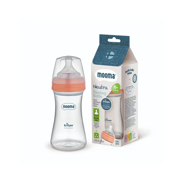 Mooma Neutra Tritan Bottle Fast Flow 18+ months 250ml - Coral Pink - ebebek - Christmas