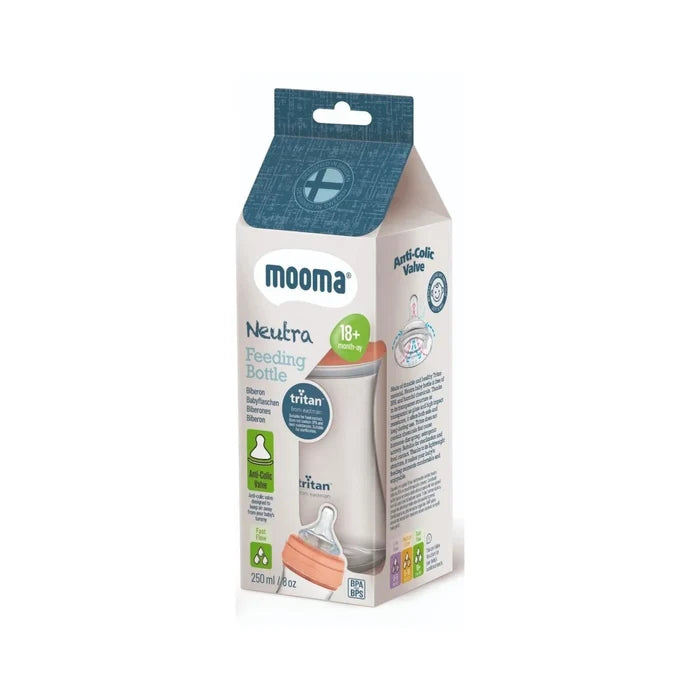 Mooma Neutra Tritan Bottle Fast Flow 18+ months 250ml - Coral Pink - ebebek - Christmas