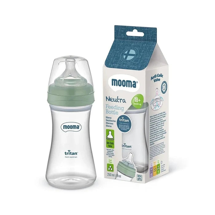 Mooma Neutra Tritan Bottle Fast Flow 18+ months 250ml - Sage Green - ebebek - Christmas