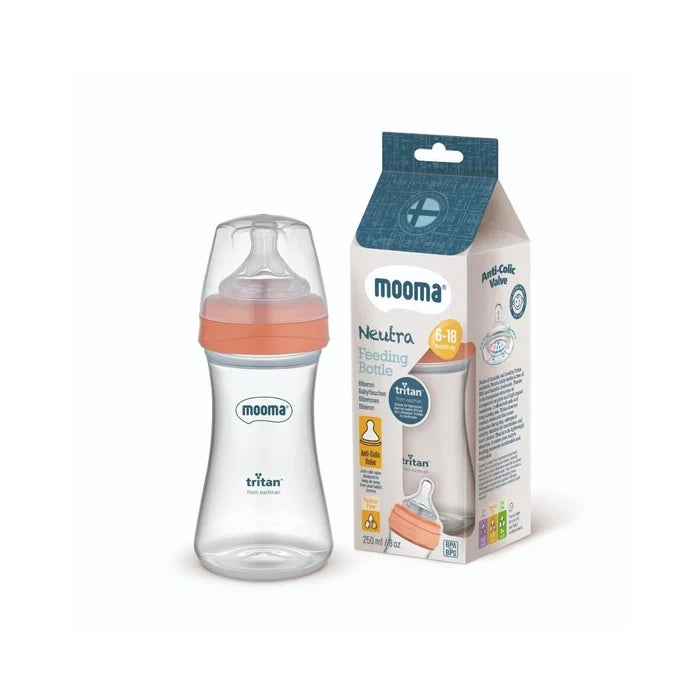 Mooma Neutra Tritan Bottle Medium Flow 6 - 18 months 250ml - Coral Pink - ebebek - Christmas