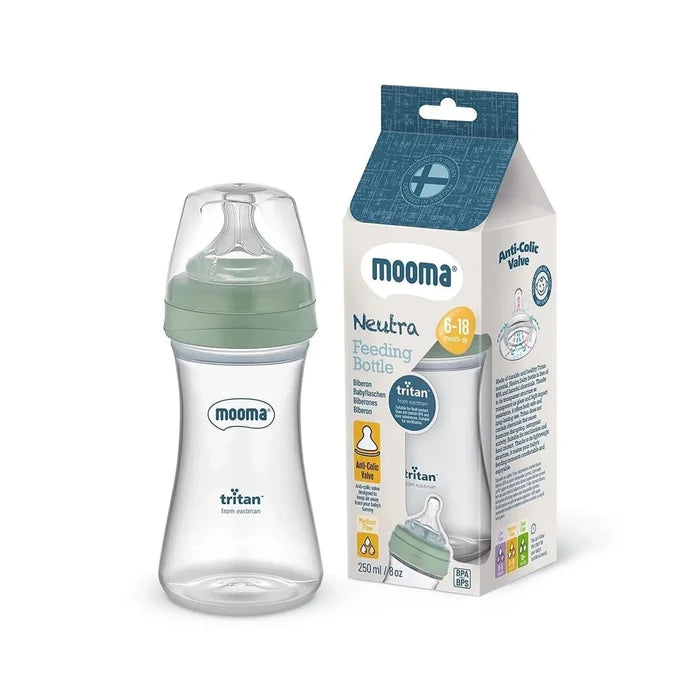 Mooma Neutra Tritan Bottle Medium Flow 6 - 18 months 250ml - Sage Green - ebebek - Christmas