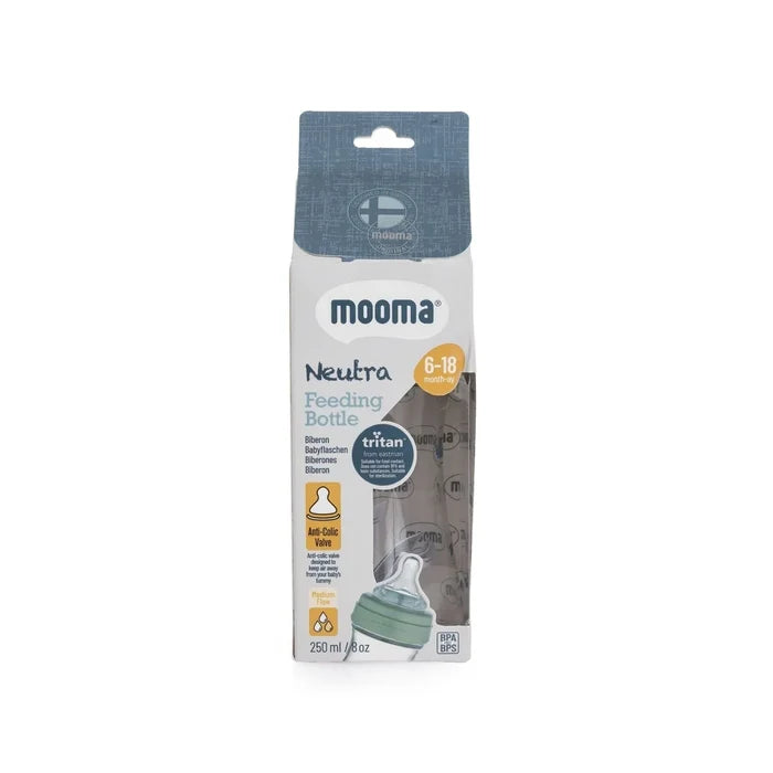 Mooma Neutra Tritan Bottle Medium Flow 6 - 18 months 250ml - Sage Green - ebebek - Christmas