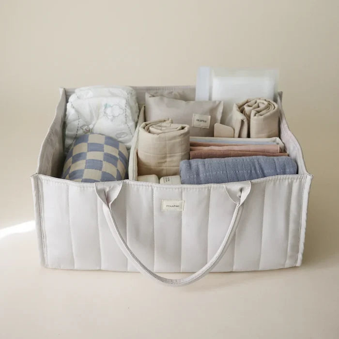 Mushie Diaper Caddy Fog