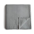Mushie Muslin Swaddle Belgian Grey - La Gentile Store