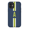 Navy/Green Monogrammed Phone Case