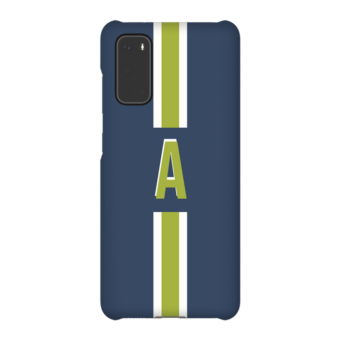 Navy/Green Monogrammed Phone Case