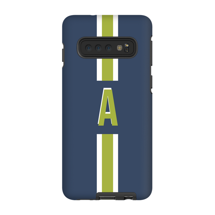 Navy/Green Monogrammed Phone Case