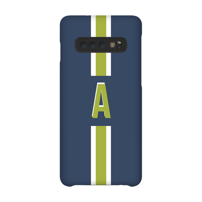 Navy/Green Monogrammed Phone Case