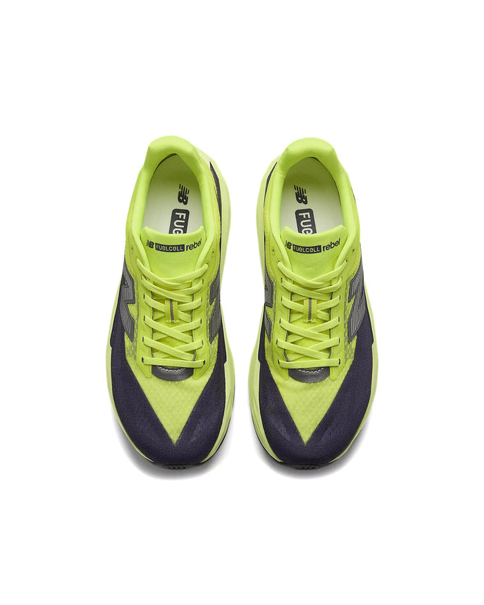 New Balance Men's FuelCell Rebel v5 - Alkaline Green/Boysenberry/Dark Silver Metallic