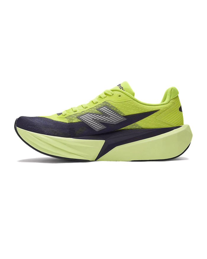 New Balance Women's FuelCell Rebel v5 - Alkaline Green/Boysenberry/Dark Silver Metallic
