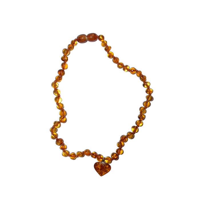 Nirrimis Amber Heart Kids Necklace