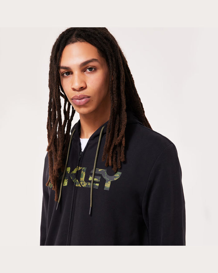 Oakley Men's Teddy Full Zip Hoodie - Black/Tiger Mnt Camo
