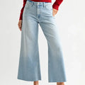 Olive Wide Leg Flare Crop