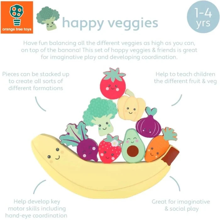 Orange Tree Toys Happy Veggies & Friends Balancing Game - ebebek