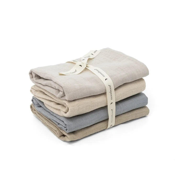 Organic Cotton Muslin Cloths - 4 Pack