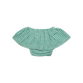 Pequeno Tocon Vichy Frill Bloomers Green