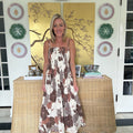 Peter Floral Pleated Dress