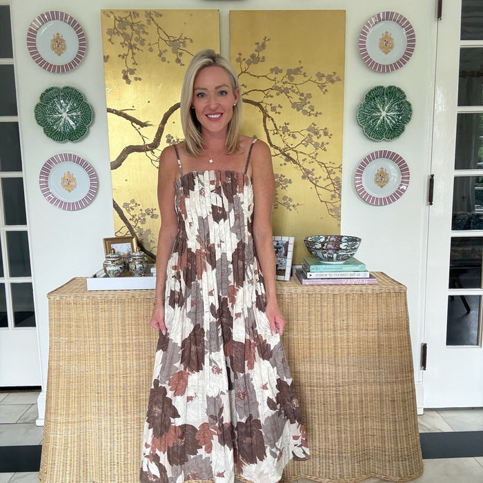 Peter Floral Pleated Dress