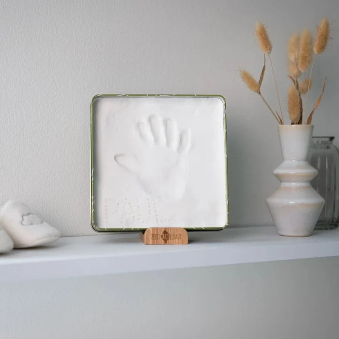 Petit Artichaut Baby Hand & Foot Imprints Square Box - Olive Tree - ebebek - Black Friday