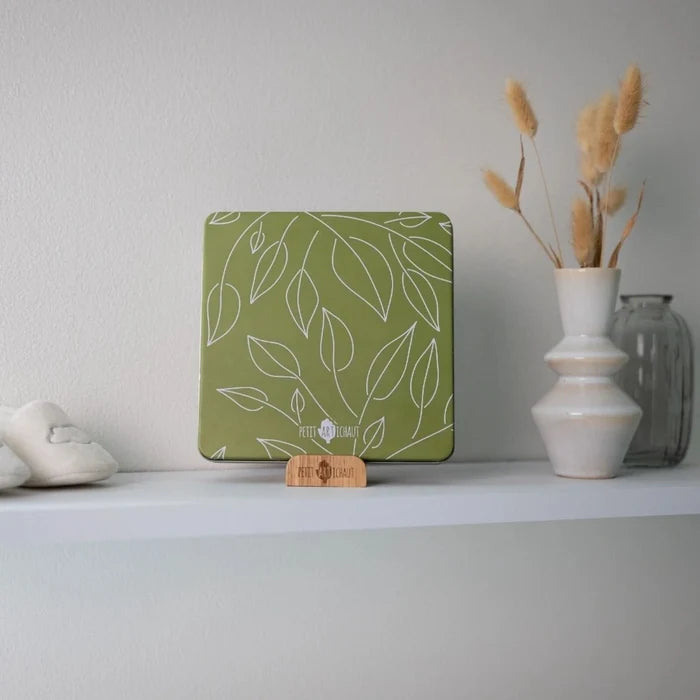 Petit Artichaut Baby Hand & Foot Imprints Square Box - Olive Tree - ebebek - Black Friday