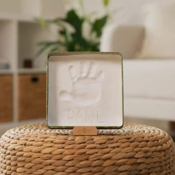 Petit Artichaut Baby Hand & Foot Imprints Square Box - Olive Tree - ebebek - Black Friday