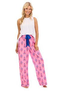 Pink Floral Pajama Pants