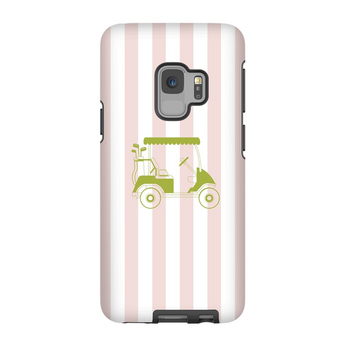 Pink Stripes Golf Cart Phone Case