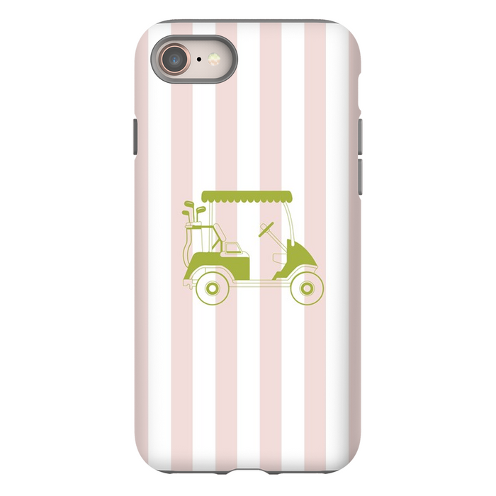 Pink Stripes Golf Cart Phone Case