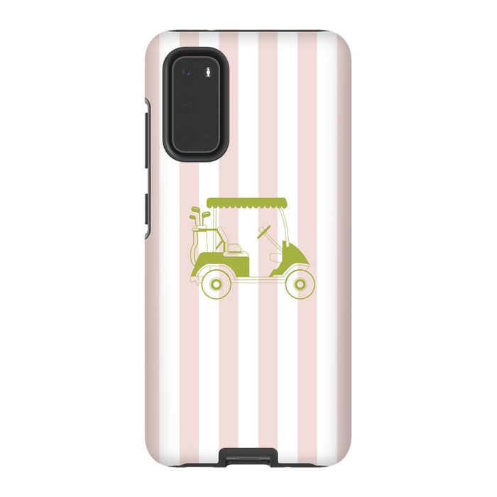 Pink Stripes Golf Cart Phone Case