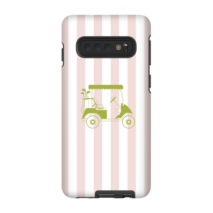 Pink Stripes Golf Cart Phone Case