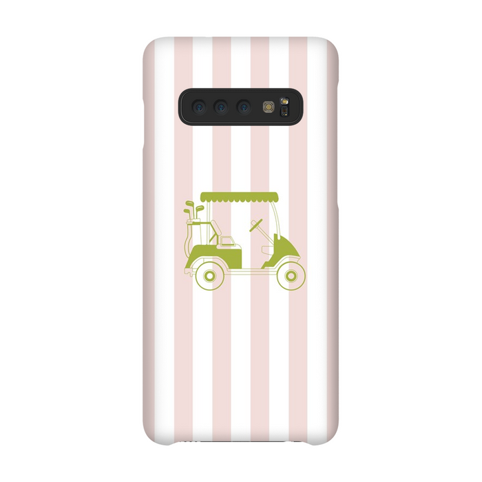Pink Stripes Golf Cart Phone Case