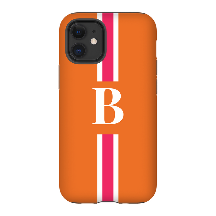 Pink/Orange Monogrammed Phone Case